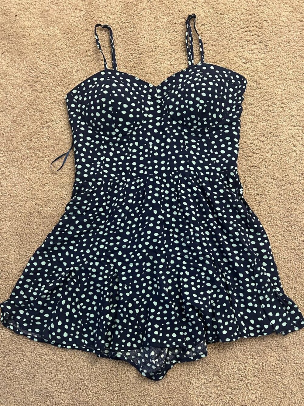 Blue Polka Dot Romper